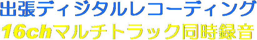 16トラックマルチ同時録音・出張ディジタルレコーディング